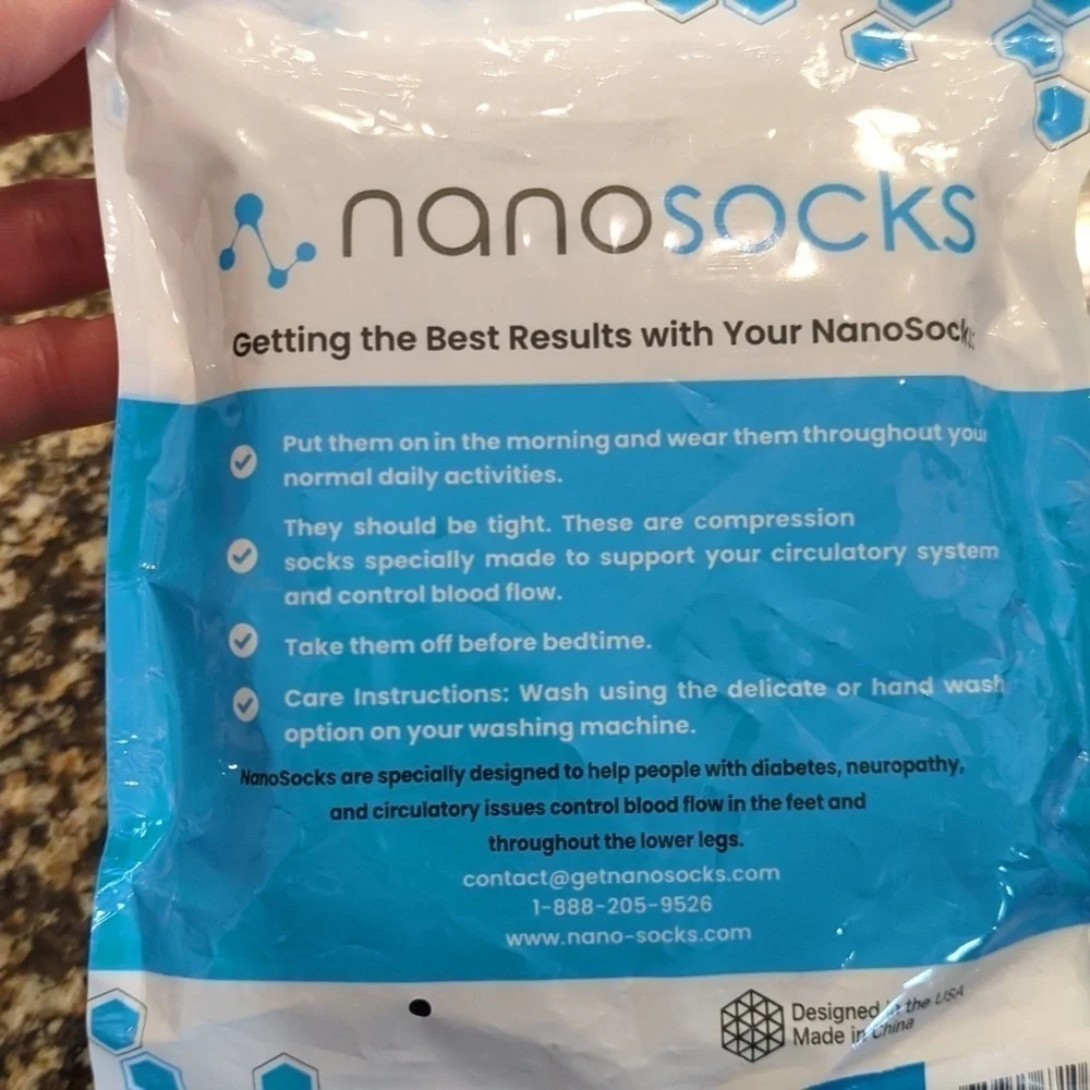 Nanosocks One pair Black Compression